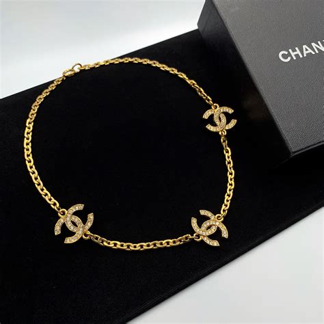 chanel choquer|Chanel crochet necklace.